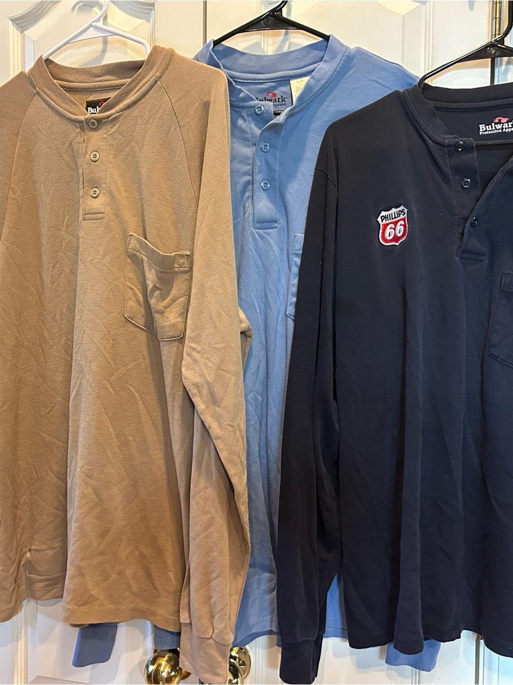 Lot of 3 Bulwark FR Men medium Henley work tshirts
